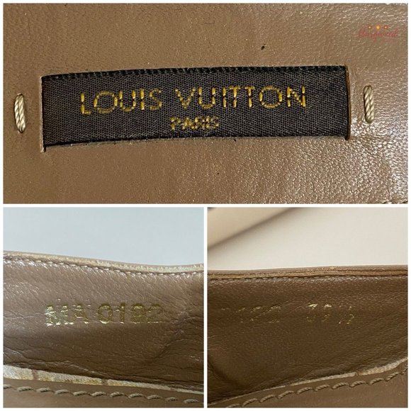 Authentic Louis Vuitton Cream Beige Printed Wedge Cork Platform Sandals 39.5/9.5 - Picture 7 of 14